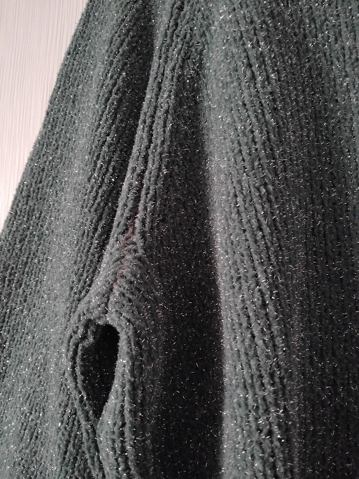 Gri Bohem Salaş Örgü Kadın Kazak - Görsel 3