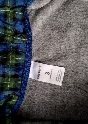 Gri Nakışlı Fermuarlı Bebek Erkek Takım - Görsel 3