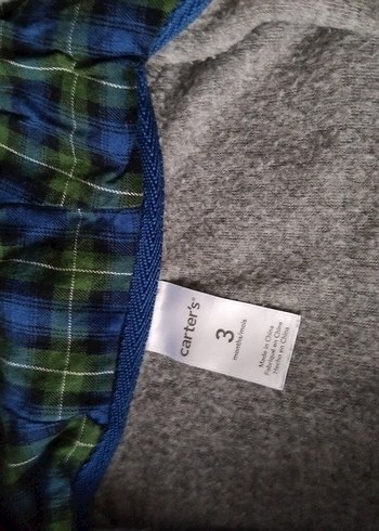 Gri Nakışlı Fermuarlı Bebek Erkek Takım - Görsel 2