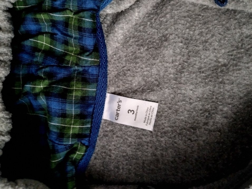 Gri Nakışlı Fermuarlı Bebek Erkek Takım - Görsel 3