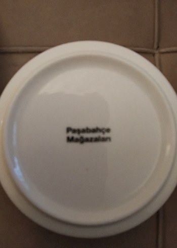 Gri Desenli Beyaz çay tabağı seti - Görsel 3