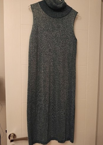 Gri Uzun Kollu Boğazlı Triko Kadın Süveter - Görsel 2