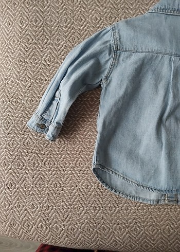 Gri Erkek Çocuk Denim Gömlek - Görsel 3