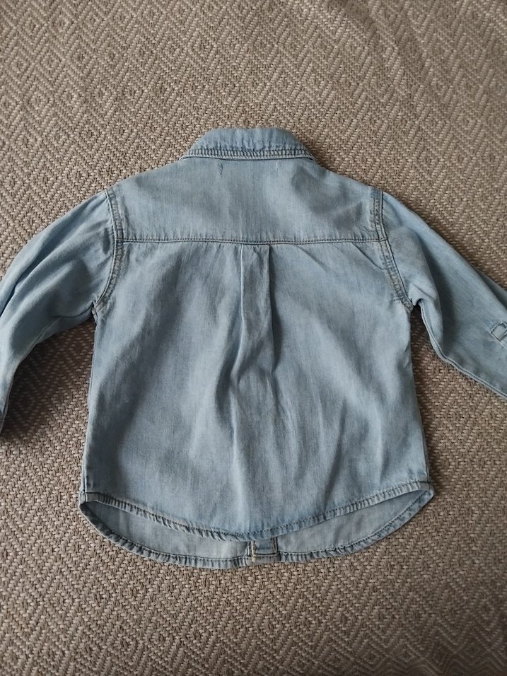 Gri Erkek Çocuk Denim Gömlek - Görsel 2