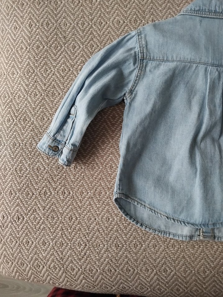 Gri Erkek Çocuk Denim Gömlek - Görsel 3