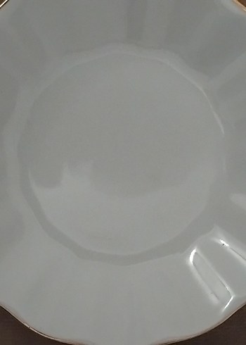 Beyaz porselen 6'lı çay tabağı - Görsel 2