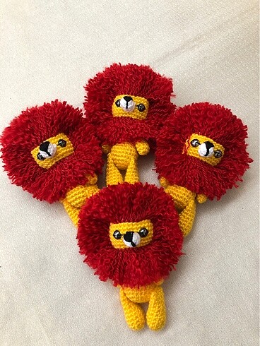 Tasarımcı Amigurumi Aslan anahtarlık
