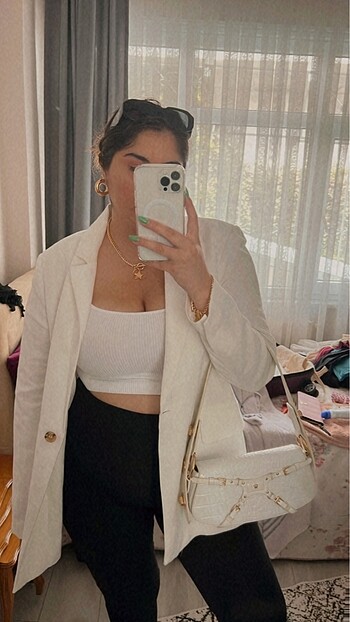 xl Beden beyaz Renk Zara blazer keten ceket