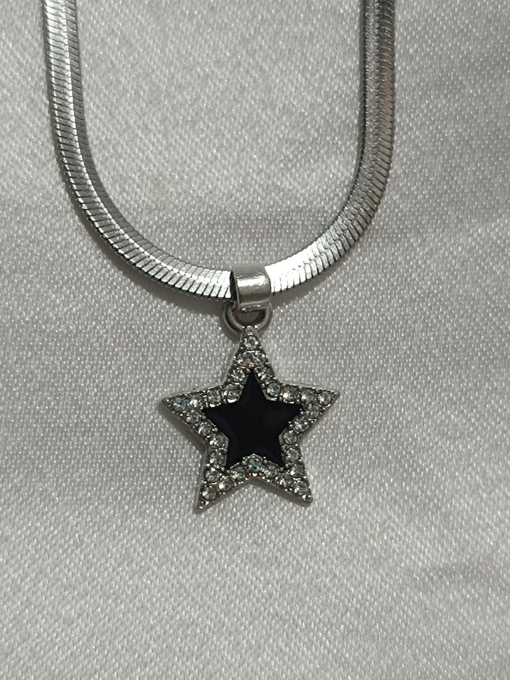 Yıldız Figürlü Zincir Detaylı Midi Kolye - Görsel 2