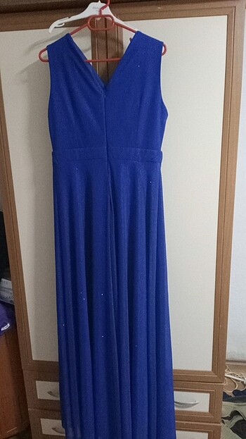 42 Beden mavi Renk Düğün elbise satılık 