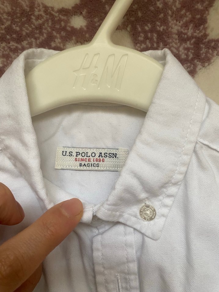 Us Polo Erkek Çocuk Beyaz Nakışlı Uzun Kollu Gömlek - Görsel 3