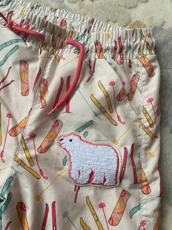 Nakışlı Çok Renkli Kız Çocuk Pantolonu kar pantolonu - Görsel 2