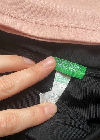 Benetton Pembe Sweatshirt ve Siyah Tayt Takımı - Görsel 4