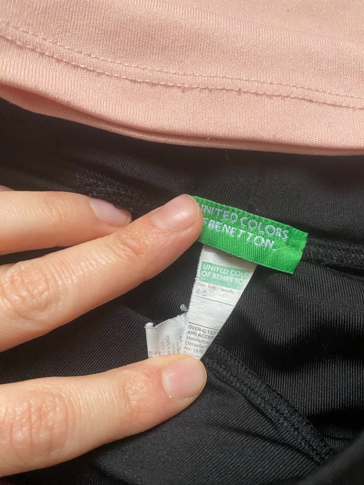 Benetton Pembe Sweatshirt ve Siyah Tayt Takımı - Görsel 4