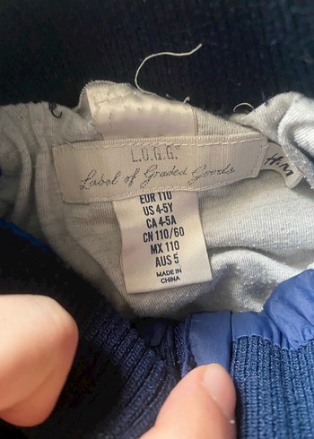 H&M Koyu Mavi Nakışlı Erkek Çocuk Fermuarlı Mont - Görsel 3