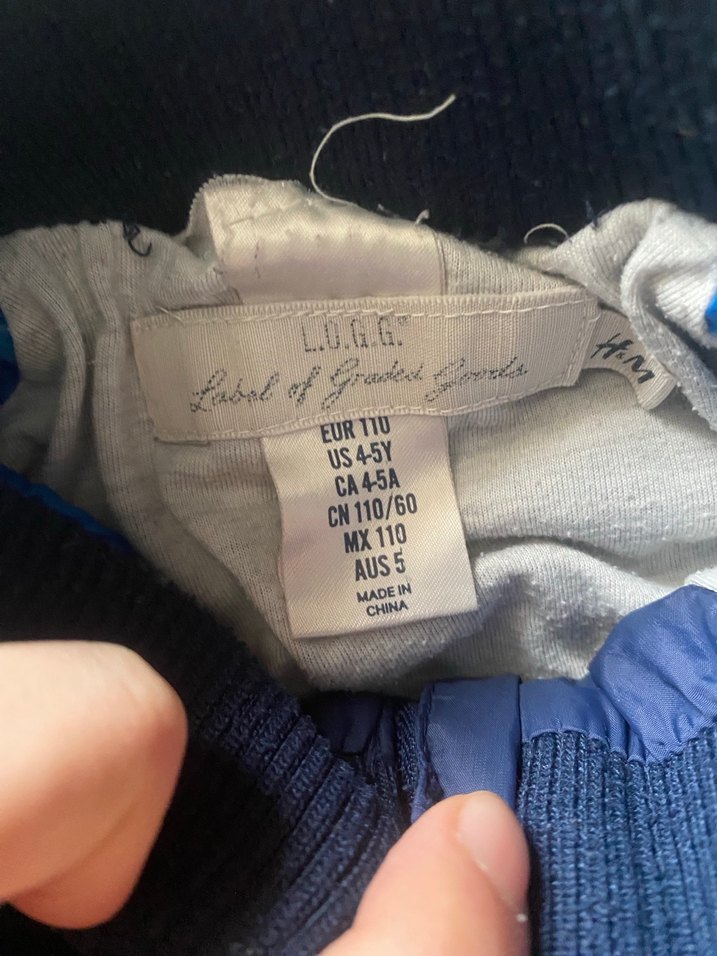 H&M Koyu Mavi Nakışlı Erkek Çocuk Fermuarlı Mont - Görsel 3