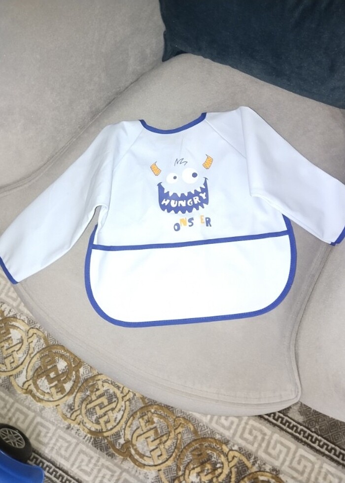 Bebek muşamba kollu önlük  - Görsel 4