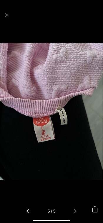 18-24 Ay Beden pembe Renk Koton baby kiz cocuk sweat