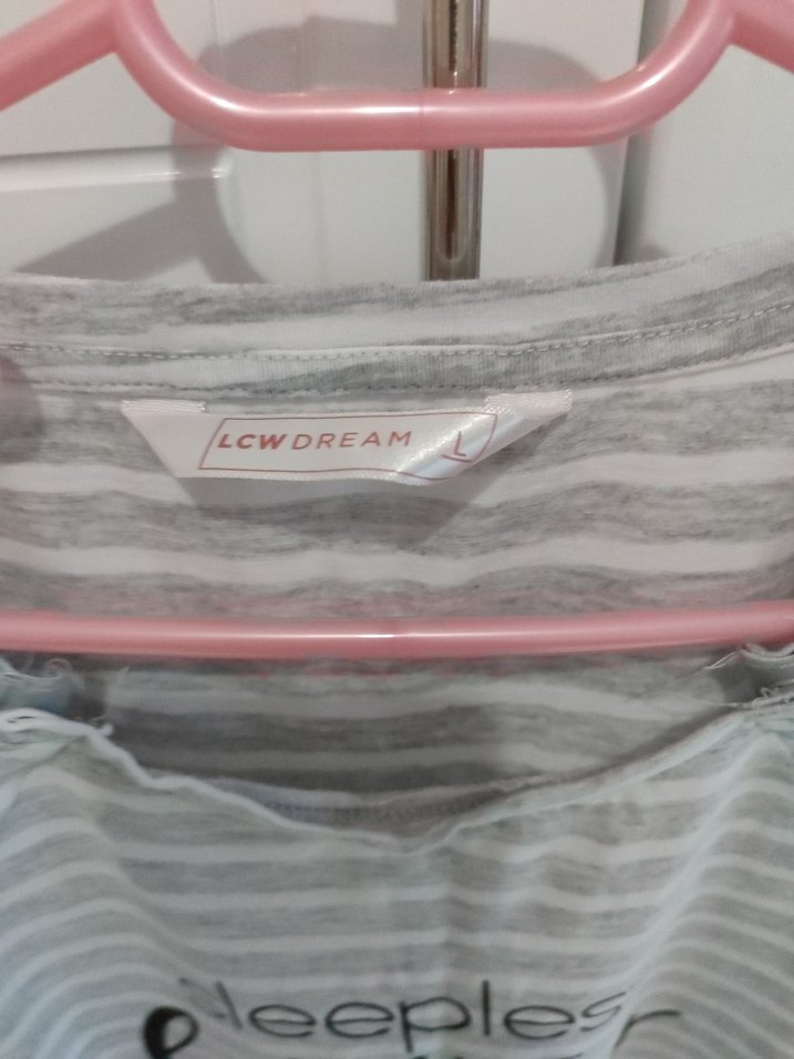 Gri Çizgili Hamile Midi Elbise - Görsel 3