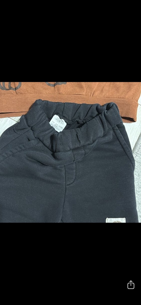 Kahverengi Baskılı Bebek Erkek Takım - Görsel 2