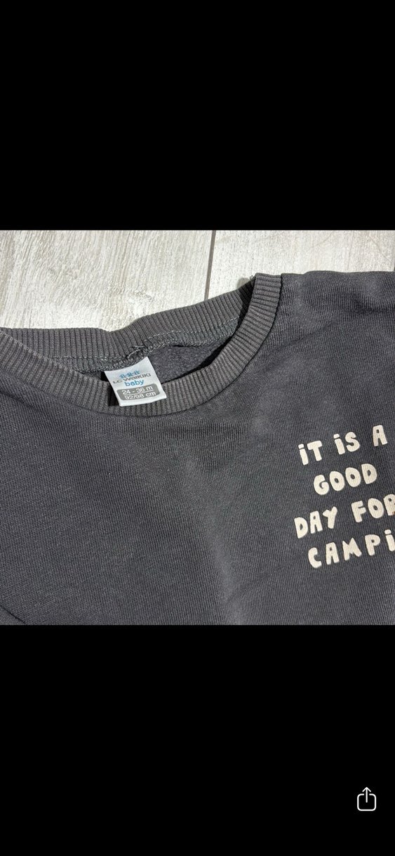 Erkek Çocuk Gri Baskılı Rahat Eşofman Takımı - Görsel 4