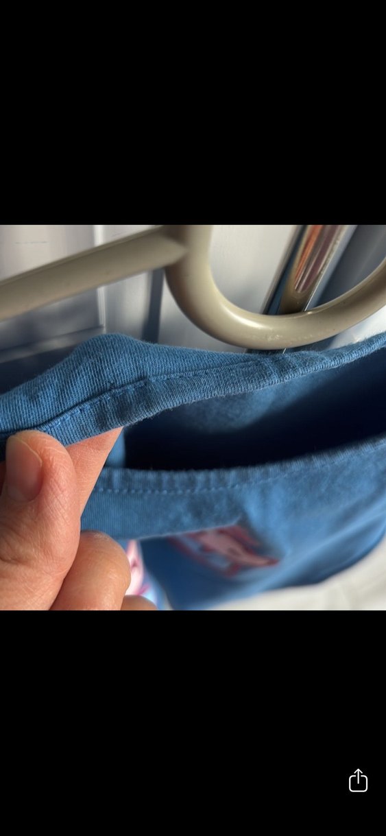 Kız Çocuk Mavi Baskılı Kısa Kollu Tişört - Görsel 4