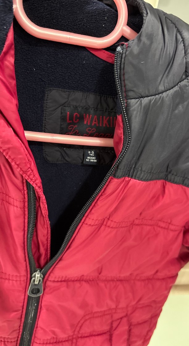 Bordo Fermuarlı Erkek Çocuk Mont - Görsel 2