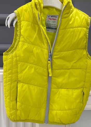 Sarı Fermuarlı Erkek Çocuk Yelek - Görsel 3