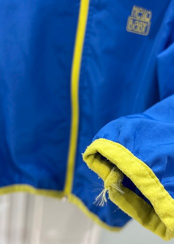 Erkek Çocuk Mavi Fermuarlı Yağmurluk - Görsel 3