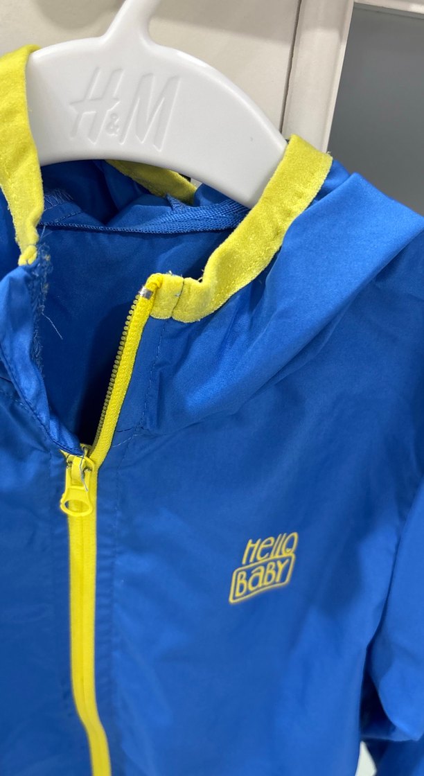 Erkek Çocuk Mavi Fermuarlı Yağmurluk - Görsel 2