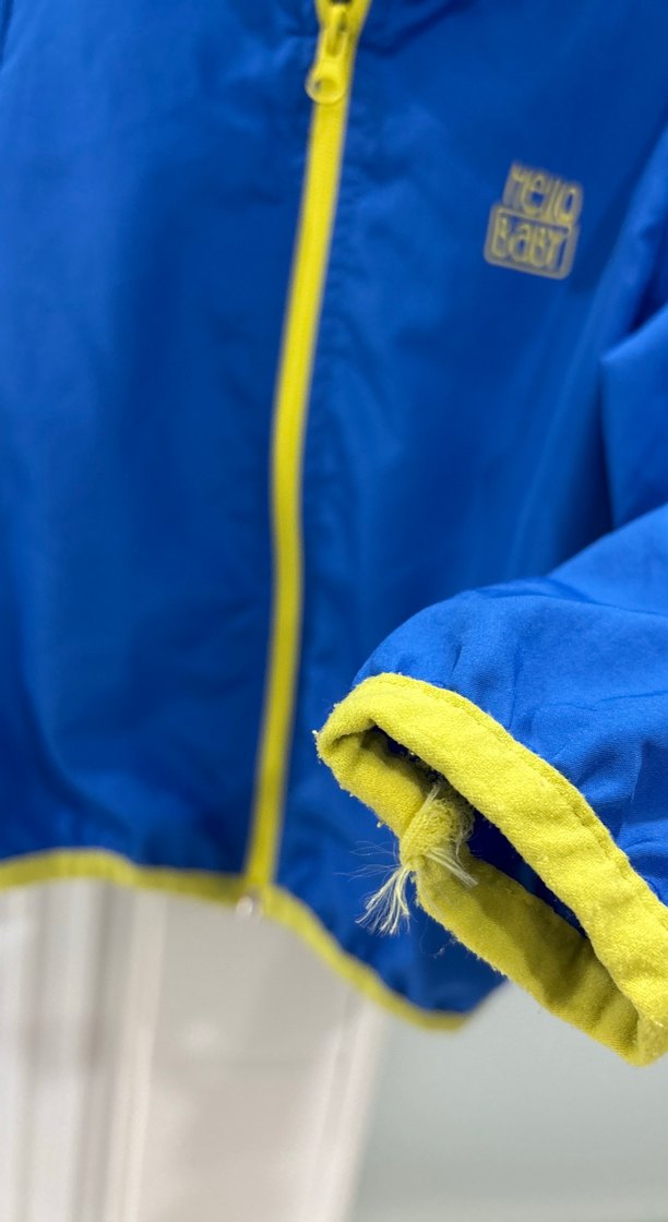 Erkek Çocuk Mavi Fermuarlı Yağmurluk - Görsel 3