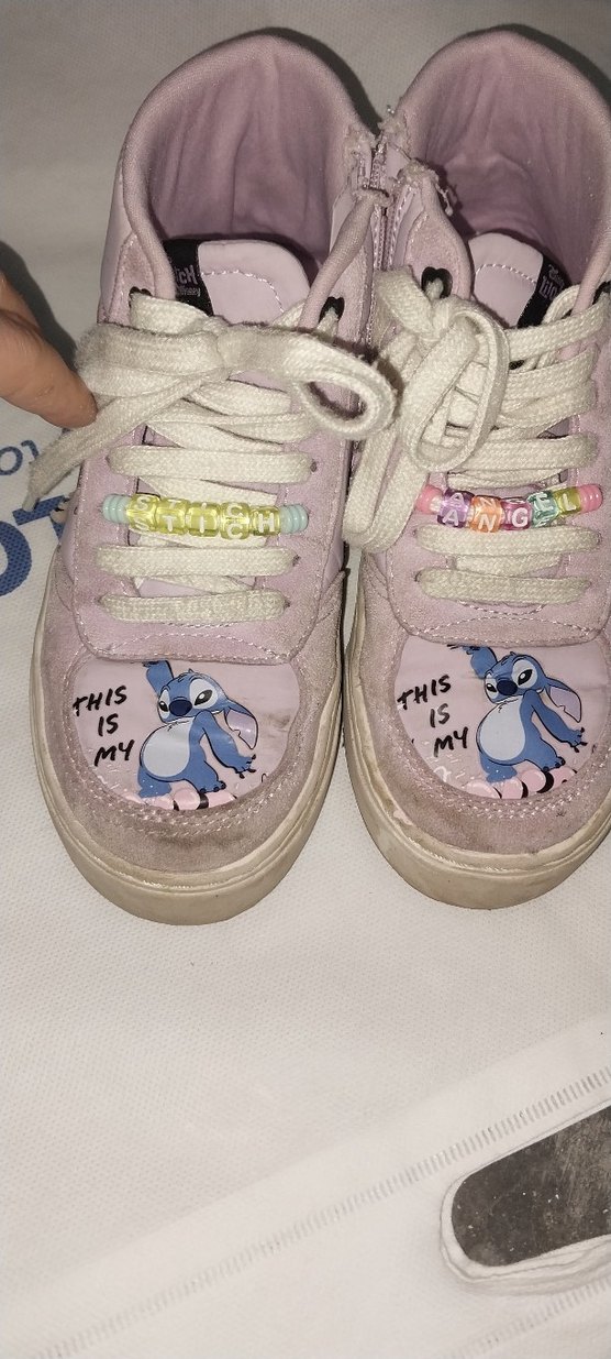 Mor Bağcıklı ve Cırt Cırtlı Kız Spor Ayakkabı - Görsel 3