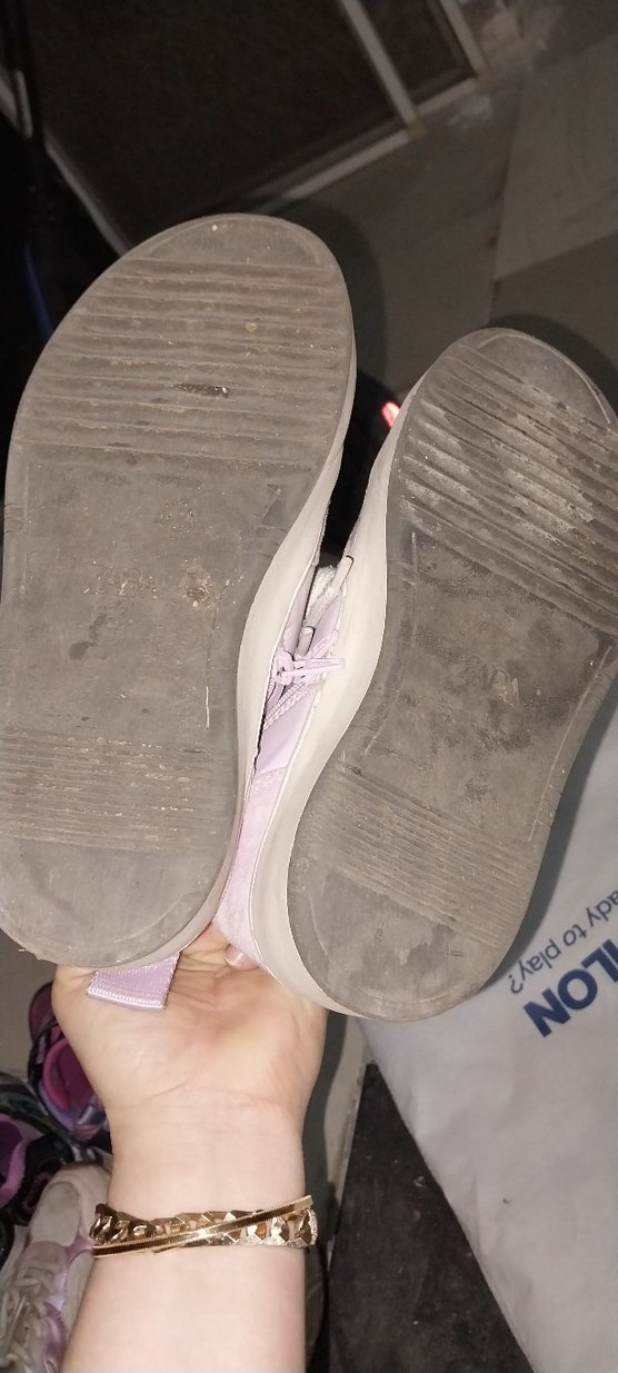 Mor Bağcıklı ve Cırt Cırtlı Kız Spor Ayakkabı - Görsel 4