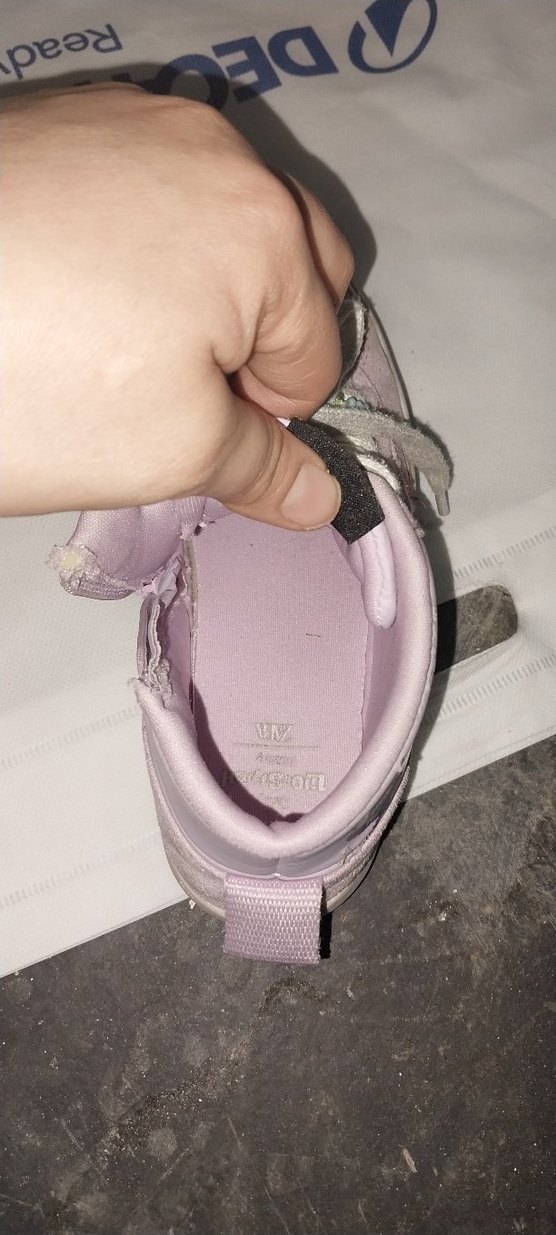 Mor Bağcıklı ve Cırt Cırtlı Kız Spor Ayakkabı - Görsel 5