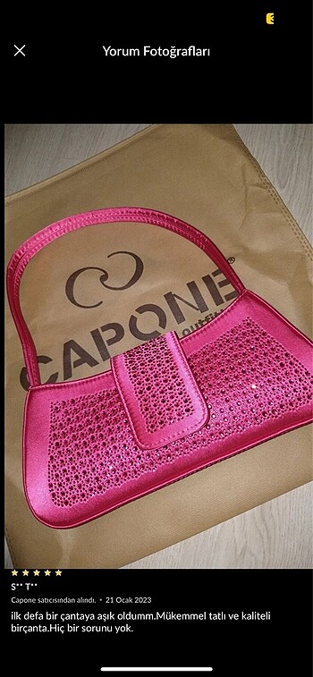 Pembe çanta