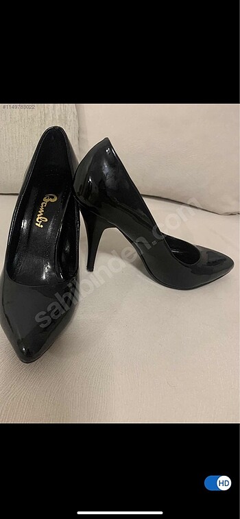 38 Beden Siyah Rugan stiletto