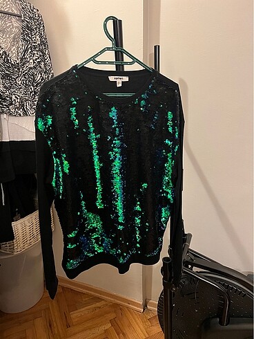 Koton Çift Renkli Pullu Sweatshirt