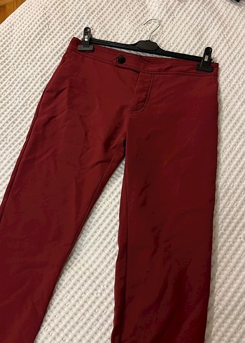 Mango Bordo Slim Fit Pantolon - Tertemiz - Görsel 2