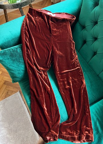 Mango Kadife Dokulu Pantolon - M Beden - Görsel 2