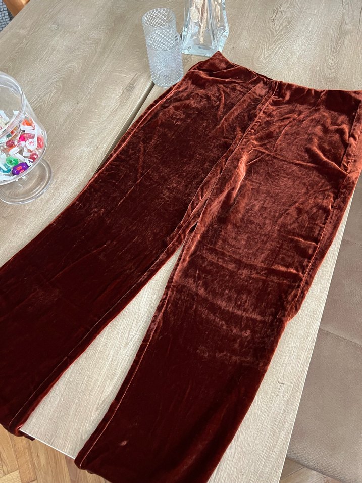 Mango Kadife Dokulu Pantolon - M Beden - Görsel 5