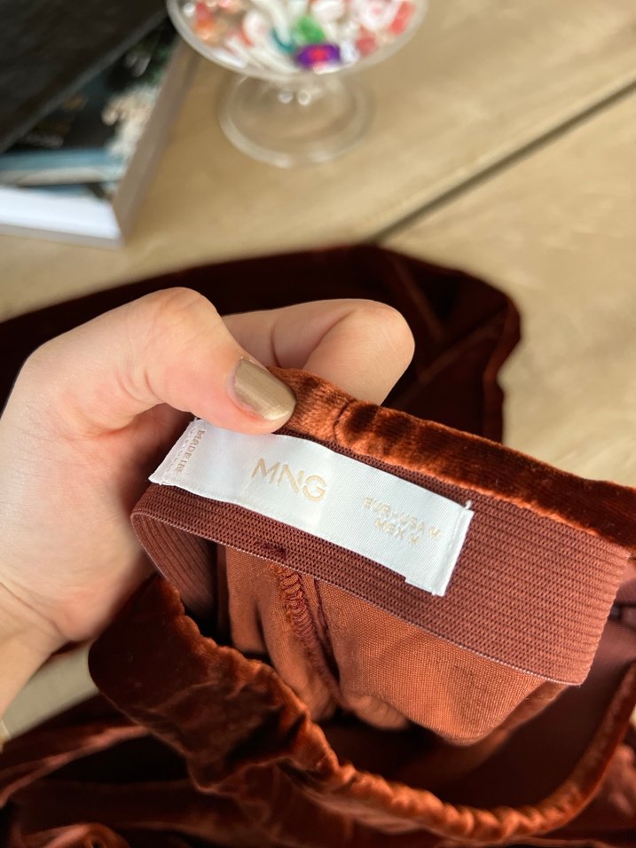 Mango Kadife Dokulu Pantolon - M Beden - Görsel 3