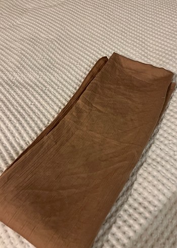 Bakır/Acı Kahve Tonlarında Dokulu Şık Şal - Görsel 5