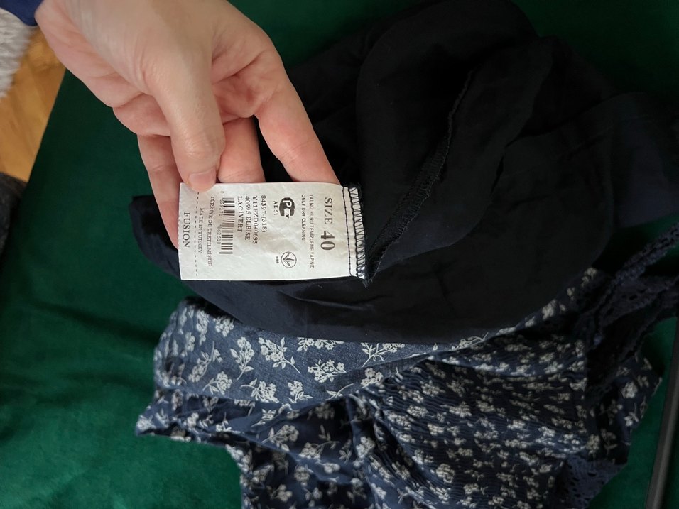  Lacivert Çiçekli & Dantel Detaylı Askılı Elbise - Görsel 3