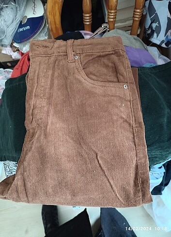 Pull & bear fitilli kadife pantolon