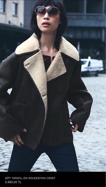 Zara Zara çift taraflı deri ceket