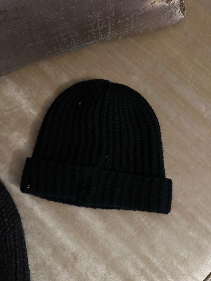 Siyah Taşlı Örgü Kadın Bere - Görsel 2