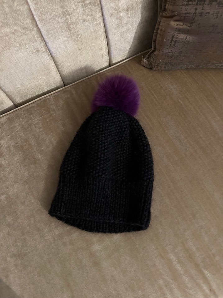 Siyah Taşlı Örgü Kadın Bere - Görsel 3