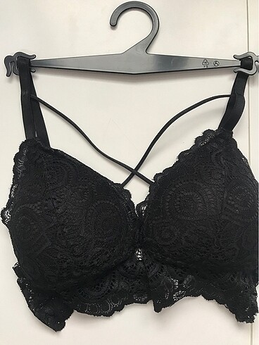 dolgusuz bralet siyah 80 beden