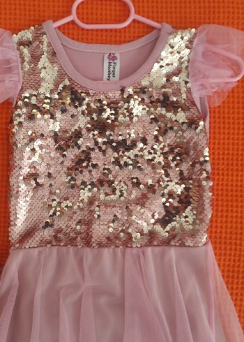 LC Waikiki Pembe Kız Çocuk Fırfırlı Elbise