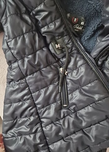 Erkekler için Mavi Desenli Fermuarlı Mont - Görsel 6